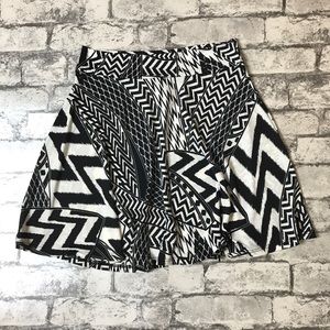 Black and White Aztec Style Mini skirt